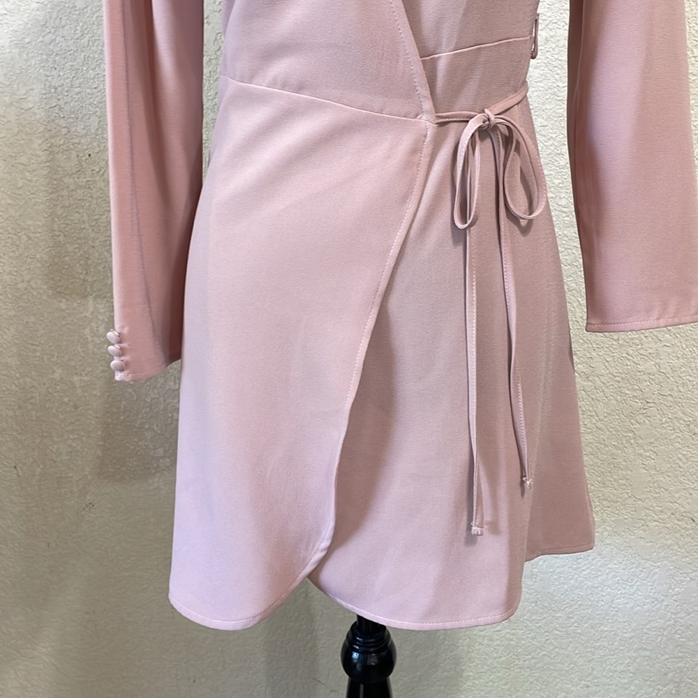 TOPSOP Pink Wrap Dress - Picture 4 of 9